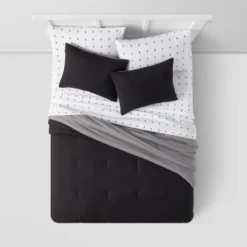 Solid Microfiber Reversible Comforter & Sheets Set - Room Essentials™ -Optimal Household Items GUEST 0240ed89 fc05 4ef7 a5cb 31ead8be4ea4