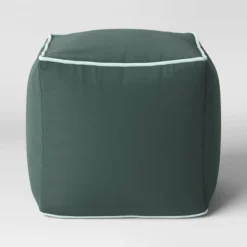 Color Block With Contrast Piping Pouf - Room Essentials™ -Optimal Household Items GUEST 0948ca00 828c 4372 883b 9635e2071b94