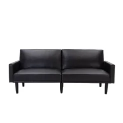 Faux Leather Futon Sofa With Arms Black - Room Essentials™ 14 Faux Leather Futon Sofa With Arms Black - Room Essentials™ -Optimal Household Items GUEST 095f658f 5ce1 4340 8445 617be630fe35