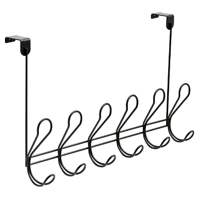 Dolen Over The Door Decorative Hook Rack Black - Room Essentials™ 3 Dolen Over The Door Decorative Hook Rack Black - Room Essentials™