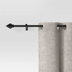 28"-48" Café Faceted Pyramid Rod Black - Room Essentials™ 7 28"-48" Café Faceted Pyramid Rod Black - Room Essentials™ -Optimal Household Items GUEST 44380c64 42d2 4bc4 9db5 dddab8299ac7