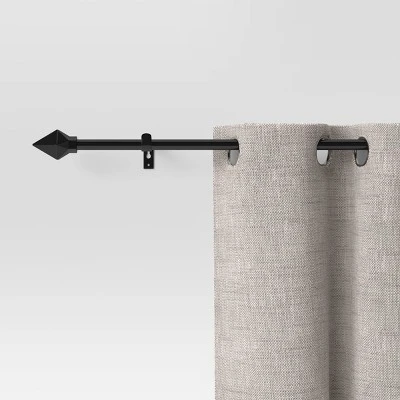 28"-48" Café Faceted Pyramid Rod Black - Room Essentials™ 5 28"-48" Café Faceted Pyramid Rod Black - Room Essentials™ - Image 3