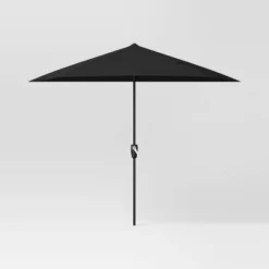 7.813'x8.83' Half Circle Patio Umbrella - Black Pole - Room Essentials™ -Optimal Household Items GUEST 4fcf0bec 82ca 47f9 9602 dfaa17b5980f