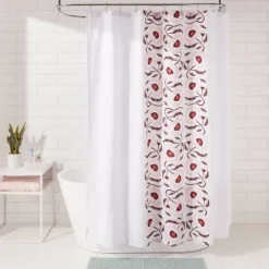 Optimal Household Items 3 Folk Floral Print Shower Curtain - Room Essentials™