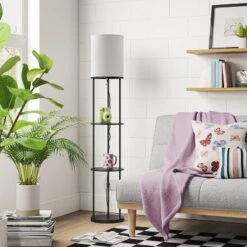 Shelf Floor Lamp Black - Room Essentials™ -Optimal Household Items GUEST 725bae6d c048 4414 a469 c2a3bc91d25b 1