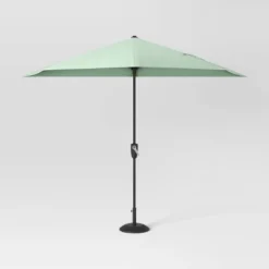 7.813'x8.83' Half Circle Patio Umbrella - Black Pole - Room Essentials™ -Optimal Household Items GUEST 7428ca1b 6a0b 4d47 aff8 c994ccff9850