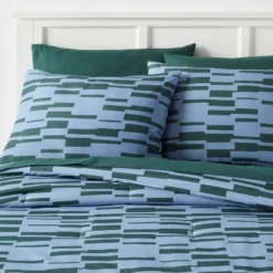 Foster Microfiber Reversible Comforter & Sheets Set Blue/Dark Green - Room Essentials™ -Optimal Household Items GUEST 79e4d924 51e8 43a6 af5e e6e2f1c94bf4