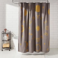 Optimal Household Items 15 Celestial Metallic Shower Curtain - Room Essentials™