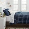 Reversible Microfiber Grid Comforter - Room Essentials™ -Optimal Household Items GUEST a2411ca3 c7fc 4886 b1f2 8d2c6ace4984