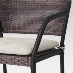 3pc Wicker Bistro Set With Cushions - Dark Brown - Room Essentials™ 14 3pc Wicker Bistro Set With Cushions - Dark Brown - Room Essentials™ -Optimal Household Items GUEST aca2327f 450c 467e 991d 34e5a1b3a684