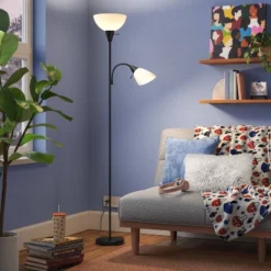 Torchiere With Task Light Floor Lamp - Room Essentials™