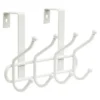 Over The Door Quad Decorative Hook Racks White - Room Essentials™