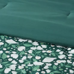 Floral Printed Microfiber Reversible Comforter & Sheets Set Dark Green - Room Essentials™ -Optimal Household Items GUEST df79204e d53f 4796 9fc1 6fecf011d658