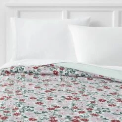 Microfiber Reversible Floral Print Comforter Light Purple/Mint Green - Room Essentials™ 13 Microfiber Reversible Floral Print Comforter Light Purple/Mint Green - Room Essentials™ -Optimal Household Items GUEST eaf962da 0b45 45f4 a772 43b7646ca4f6
